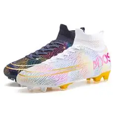 Футболна обувь23 нова оцветен футболни обувки с дълги нокти, счупени нокти, градинска трева, професионална мъжки и дамски футболни обувки