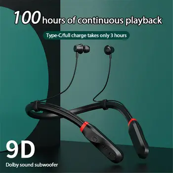 Безжична спортна слушалки I35, виси на врата, съвместима с Bluetooth 5.1, магнитна слушалка във формата на шията, ушите за бягане