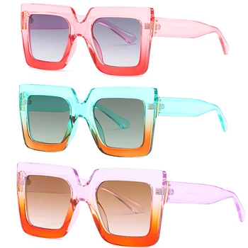 Големи Слънчеви очила За Жени, Индивидуални лого, Дизайн на марката, Слънчеви Очила, нюанси, Топла по-Голяма рамка Квадратна форма, Нови цветове Слънчеви очила