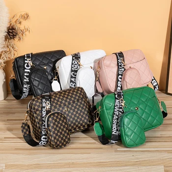 Луксозна дизайнерска чанта през рамо за жени, Стеганая чанта през рамо, ежедневни чанти от изкуствена кожа, пътна чанта-месинджър чанта за вашия мобилен телефон