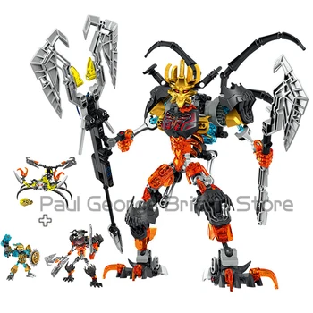 Серия Bionicle Златна Маска на Майстор Череп Войн Строителни блокове Hero Factory Fit Робот Тухли Играчки за момчета Детски Коледен подарък