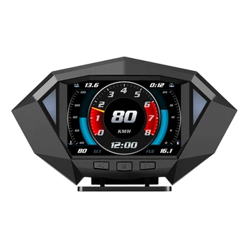 Автоматично HUD Централен Дисплей Двойна Система за Автомобил Hud GPS OBD2 OBDII Проектор за измерване на скоростта Аларма за превишаване на скоростта Индикатор оборота в минута