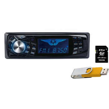Аксесоари за 1 Din за автомобили, автомобилни аудио стерео FM вход, приемник Aux, вграден в арматурното табло автомагнитоло, MP3 плейър 12V Bluetooth SD, USB