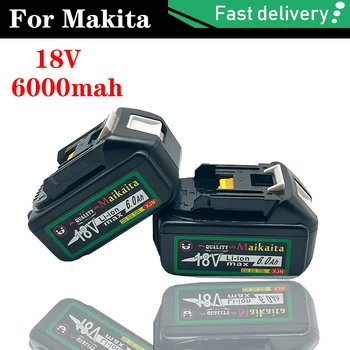 Батерия за електрически инструменти NewMakita 18V литиево-йонна акумулаторна батерия + зарядно устройство (6000 mah/ дисплей капацитет на зареждане) се използва за BL1830B