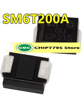 10 бр., диоден потискане на преходни процеси SM6T200A, ситопечат, GU patch DO-214AA SMB, абсолютно нов оригинал