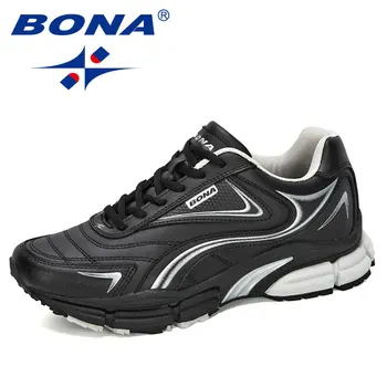 BONA 2023, Нов двустаен, обзаведен, спортни обувки, мъжки ежедневни обувки, Висококачествена и лека дишаща Спортни мъжки обувки, Популярни маратонки за бягане