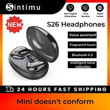 Мини Bluetooth Слушалки 5.3 Невидими слушалки Безжични слушалки TWS намаляване на шума Слушалки, накрайници за уши за сън, За музика, домашна работа