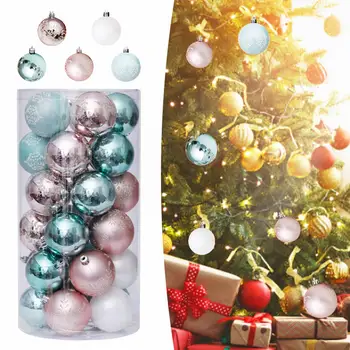 Завязки за Гирлянди Коледна топка с диаметър 6 см, Коледни, декоративни елементи, Ярки Прахобразен Коледна топка, Батерия за Гирлянди под формата на снежинки