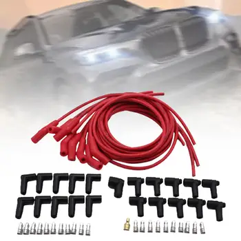 Комплект кабели за свещи Резервни части, автоаксесоари Заменя високоефективен червен цвят премиум-клас на прах за свещи 45/135 за Mopar