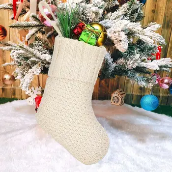 Вълнени Коледни чорапи, Коледни чорапи в стил кънтри, възли украса за коледни елхи, празнични чорапи