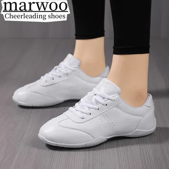 Обувки за черлидинга Marwoo, детски танцови обувки, обувки за аеробика, обувки за фитнес, женска, бяла, спортни обувки за джаз 853