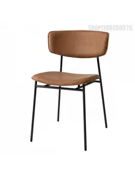 Луксозен стол за Хранене Nordic Net Red Light с модерна минималистичной облегалка, Всекидневни маса за ресторант, кафе, Компютърен Домашен маса и стол