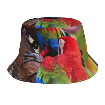 Цветна шапка-кофа с папагал Ара за мъже, жени, Рибари, летни туристически маршируват кепок