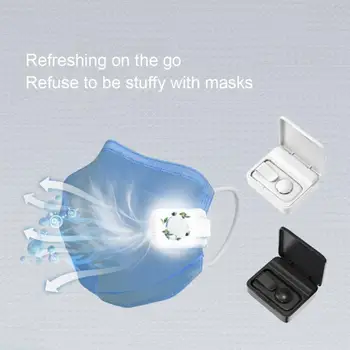 Вентилатор за маски със скоба за USB Преносими Стоки за дома Електрически Вентилатор за маски, с Устройство за изключване на звука, Невидим вентилатор с клипс, дълъг живот на батерията