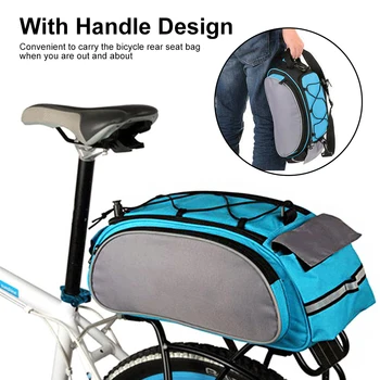 Преносима Велосипедна Чанта на задната седалка, Водоустойчив Мотор чанта, Велосипедна Задния багажник, чанта за багаж на Задната седалка, чанта на рамото 13Л, Чанта