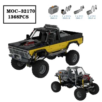 Класически блок MOC-32170 офроуд 4x4 камион с електрически дистанционно управление в събирането, аксесоар, модел за възрастни и деца, детска играчка за подарък