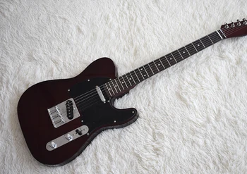 Продажба на 6-струнна електрическа китара с корпус от липа червено-кафяв цвят и брачните от клен червено-кафяво по индивидуална заявка..