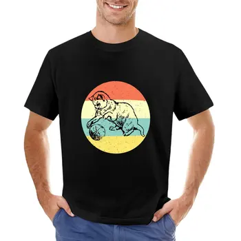 Реколта тениска Sunset котка с къс ръкав, черна тениска, тениски с графичен дизайн, тениски с къс ръкав, мъжки ризи