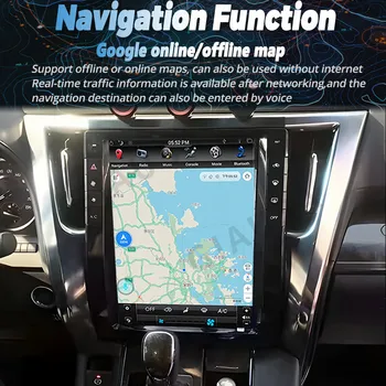 8G + 128 GB Tesla Android За Toyota Alphard 30 2015-2019 Автомобилен GPS Навигация Авторадио Плеър Главното устройство Безжичен Carplay 13 Инча