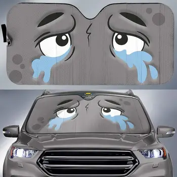 3D Плаче Мультяшные Очите сенника на Предното Стъкло на Автомобила на Зелен/Черен/Червен 6 Цвята Автоматично Козирка за Прозорци Сгъваем Универсален Блок Слънчеви Отблясъци