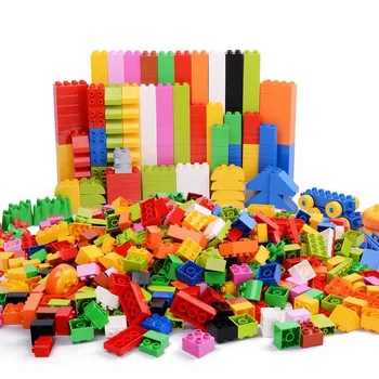 500 г Градивен с големи частици, събрани строителни забавни играчки, тухли 