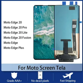 Оригинал За мобилен телефон Motorola Moto Edge 20 Pro Edge 20 Fusion Lite Екран Tela LCD Сензорен дисплей Дигитайзер