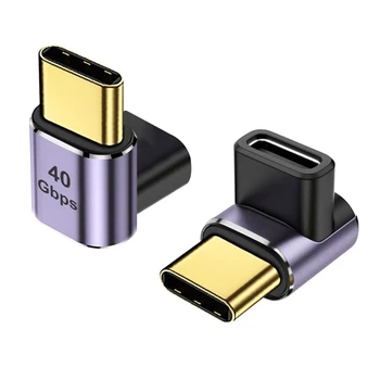40 gbps C USB адаптер 90 Градуса C USB удължител под прав ъгъл PD 100 W за Бързо зареждане на лаптоп Steam Deck Switch