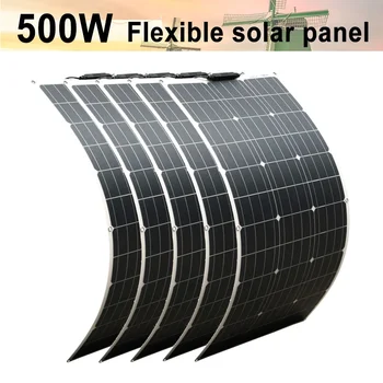 соларен панел 500 W 12 Гъвкав Монокристален елемент 100 W 200 W 300 W 400 W Автономна система RV Marine