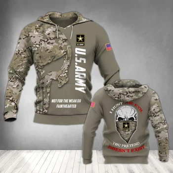 2023 Нов Военен костюм ветеран, камуфляжный есенен пуловер, модерен спортен костюм с 3D принтом, мъжки/дамски ежедневни блузи, Безплатна доставка