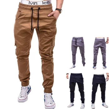 Мъжки Панталони-карго, обикновена, с еластичен колан на съвсем малък, с множество джобове, търговия на Едро, Градинска облекло по поръчка, Панталони-cargo