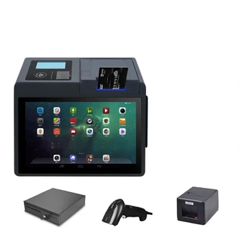 Z100 Android 11 Мини Касов апарат, Система за търговски обекти на Pos Таблет NFC Банкомат, супермаркет Всичко в едно Пос терминал