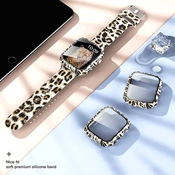 Стъкло + Калъф За Apple Watch case 8 7 6 SE 5 iWatch Accessorie Защитно фолио за дисплея на Apple watch серия 45 мм 44 мм 41 мм 40 мм 42 мм 38 мм