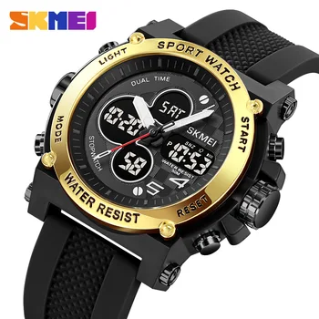 SKMEI 2065 Модерни Водоустойчиви спортни електронни мъжки часовник с led осветление, цифрови мъжки военни ръчен часовник, Противоударные часовници Reloj Masculino