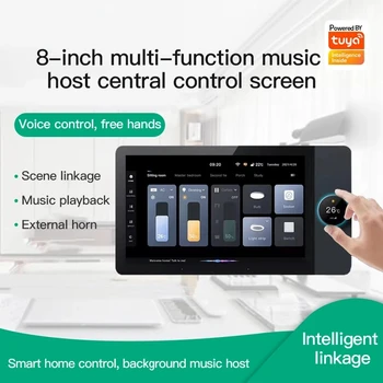 8-инчов Мултифункционален LCD сензорен екран 1280P Sasha Smart Home Централна контролен панел с ръчен превключвател