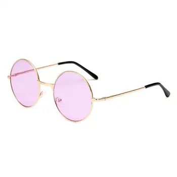 Ретро Старомодни Кръгли Очила В Луксозна Метална Рамка, Модерен Външни Защитни Очила UV400 За Мъже И Жени, Очила За Шофиране И Риболов