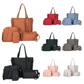 Набор от чанти за жени, дамски чанти през рамо, чантата през рамо, държач за карти, чантата, портмонето E74B