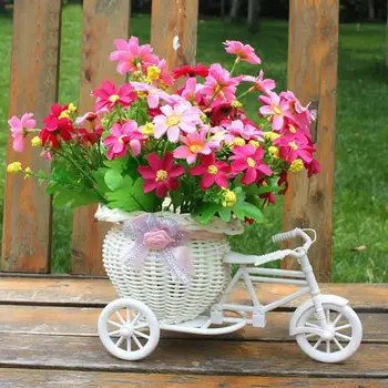 Кошница за цветя от ратан, саксии за растения, контейнер за съхранение във формата на велосипед, Кошница за съхранение, Вази, държач за растенията, органайзер за сватбен декор