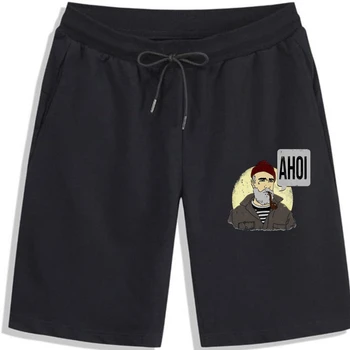 шорти за мъже Моряк Ahoi - Sailor Captain Tattoo Vollbard Брада, къси панталони с принтом Moin, Мъжки къси панталони, мъжки къси панталони