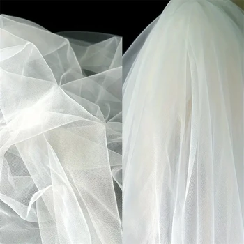 Лейси кърпа от мек тюл с телесен цвят, mesh материя с телесен цвят, сватбена рокля с воал, дантелено рокля на цветчета за момичетата от висшата мода с ширина 150 см