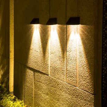 Уличен Слънчев, с монтиран на стената лампа, led градински фенери, Водоустойчив сензор за управление на осветление, Лампи на слънчеви батерии, Вила, Двор, Тераса, Стълбище, Ограда