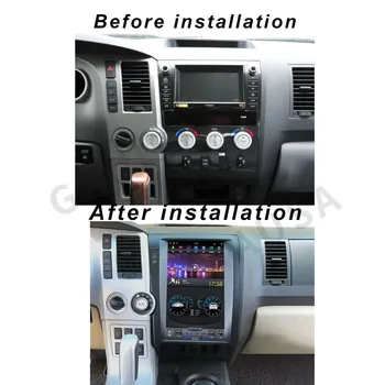 За Toyota Tundra 2007-2011 Sequoia 2007-2018 Екран в стила на Android Tesla радиото в автомобила Мултимедийна навигационна GPS WIFI 4G Carplay