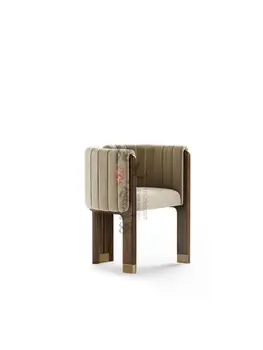 Съвременно лесно Луксозно Обяд стол от масивно дърво, Дизайнерски стол за преговори, Стол за почивка, Единична стол от неръждаема стомана, Стол за резервация хотели