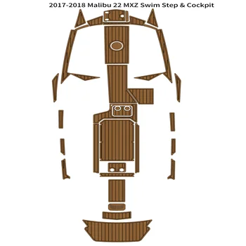 2017-2018 Malibu 22 MXZ Плавательная Платформа Кокпит Подложка За Лодки EVA Пяна на Палубата От Тиково Дърво Подови Основа Самоклеящийся Стил SeaDek Gatorstep