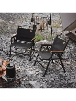 Уличен сгъваем стол, Преносим Походный Стол за Пикник, Риболов, Платно Походный стол, направен от алуминиева сплав