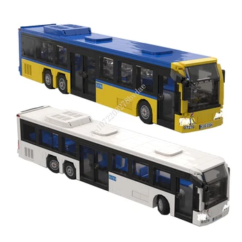 706 БР. MOC Speed Champions L-тип Градски Автобус Модел градивните елементи на Технологични Тухли САМ Креативна Монтаж на Детски Играчки, Празнични Подаръци